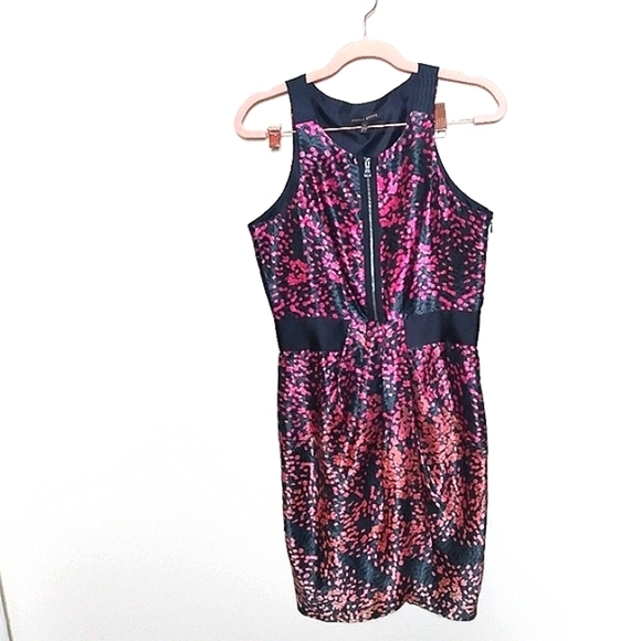 Cynthia Steffe Pink Ombre Silk Satin Sleeveless Mini Cocktail Dress Size 6 - Picture 1 of 9